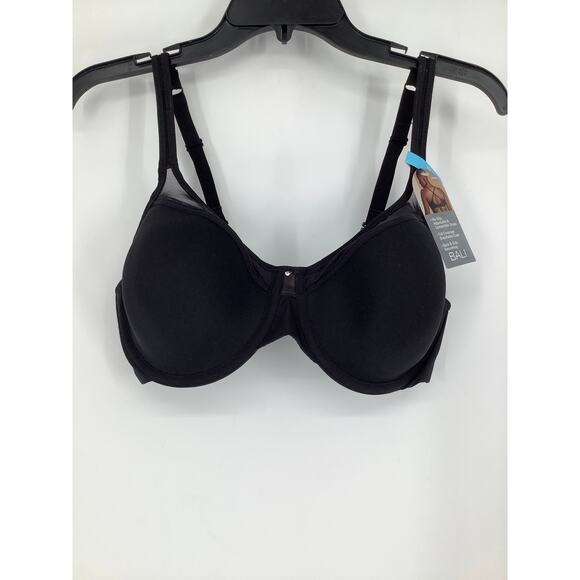 Bali Women's 38C Black One Smooth U Ultra Light Underwire Bra Convertible I6-17 - Picture 2 of 6
